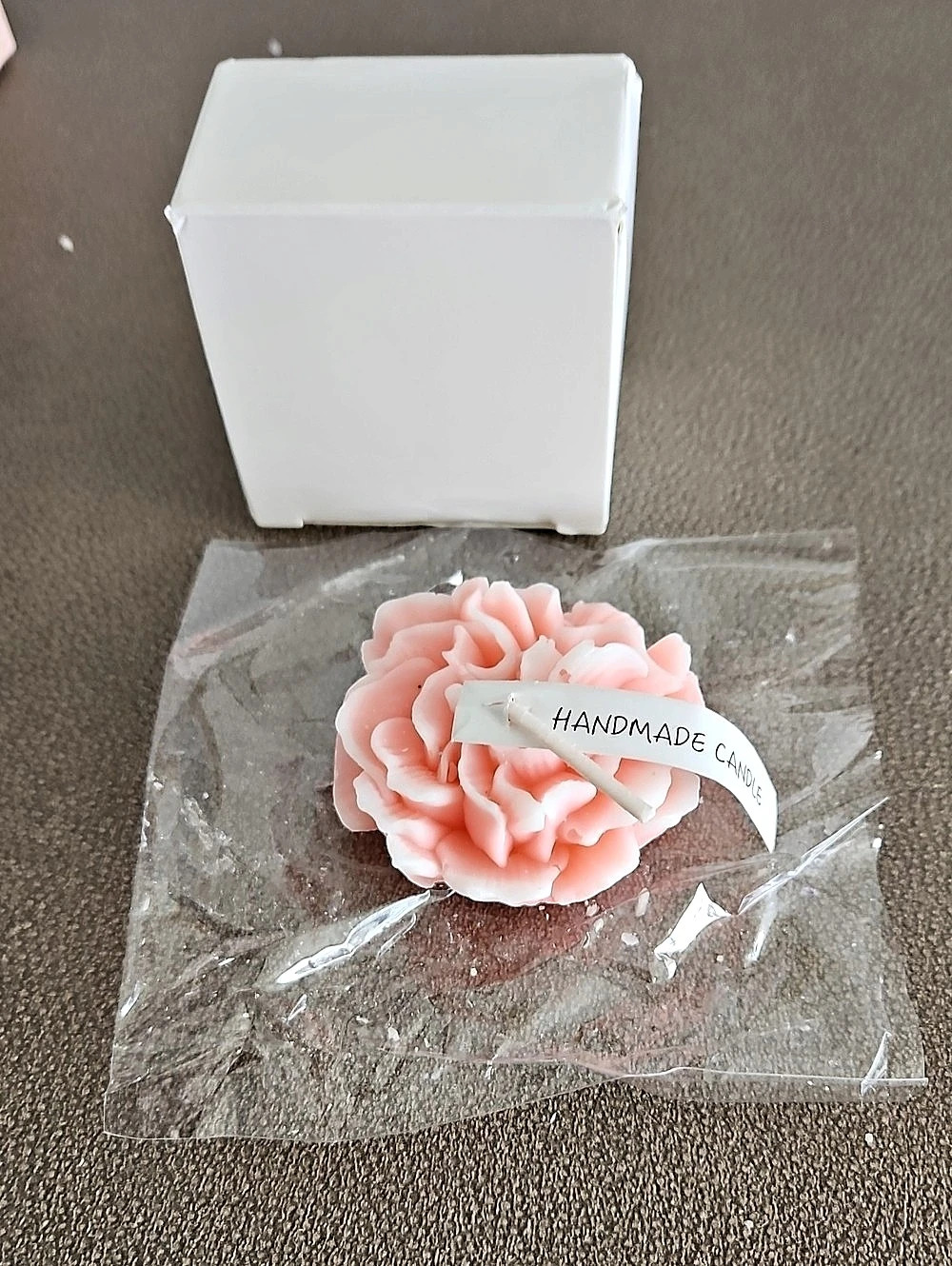 Pink Handmade Flower Candle